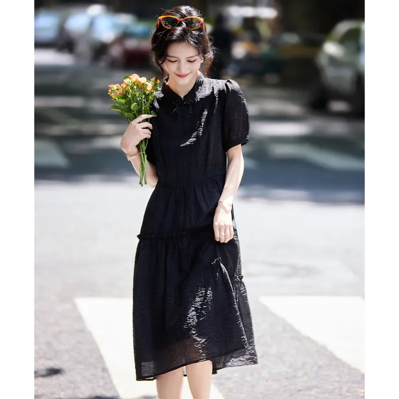 Still Quiet Short Sleeved Dress Women's-2