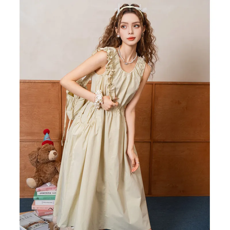 FAWENXIANGZI Summer Slip Dress Women's-3
