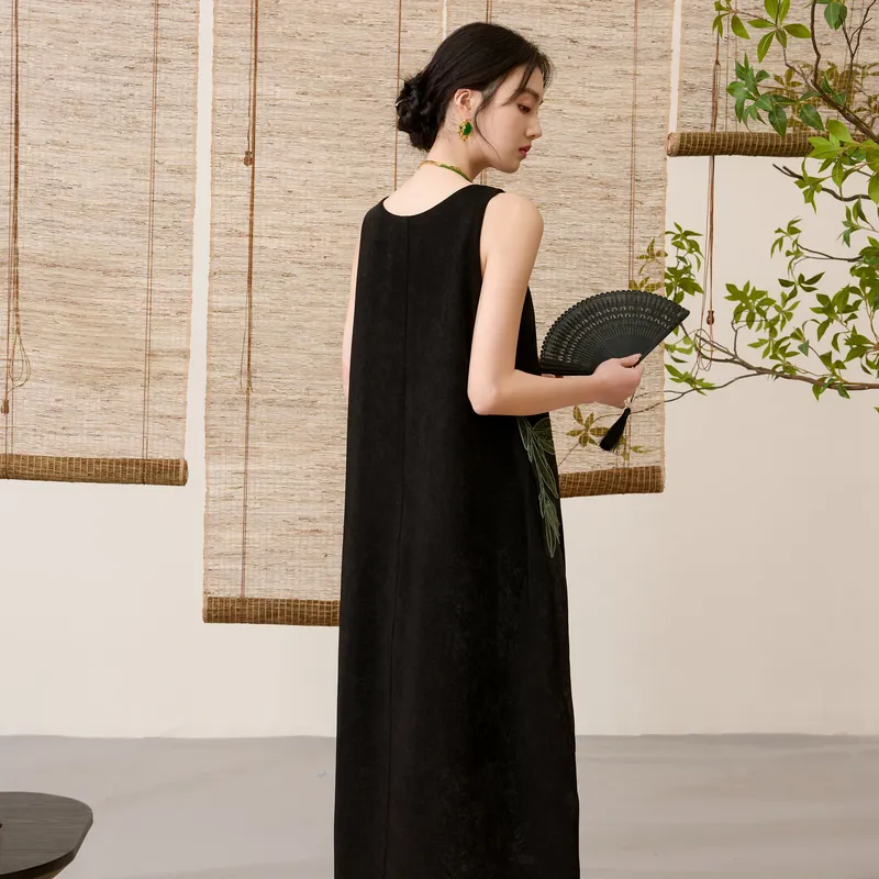 3COLOUR Sleeveless Dress Women's Classic Black-4