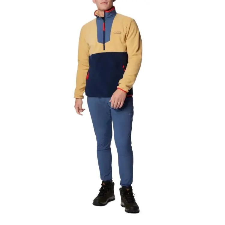 Columbia Sequoia Grove Sweatshirt Men's Yellow/Blue-4