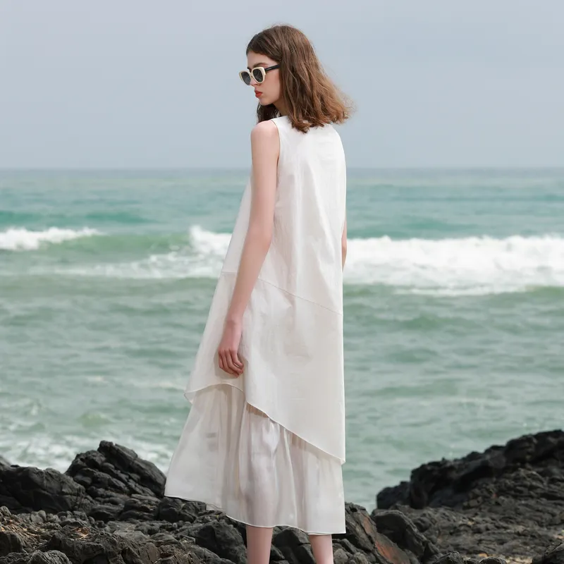 3COLOUR Sleeveless Dress Women's Cloud White-6