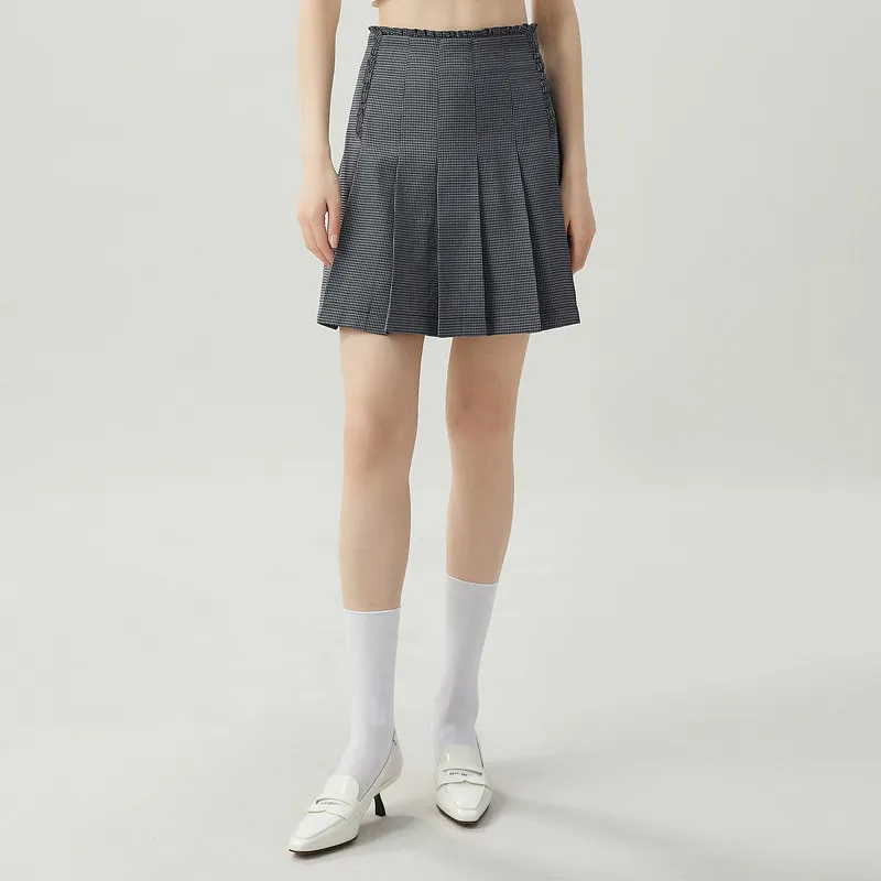 Brother Is Really Good Casual Short Skirts Women's Plaid-2