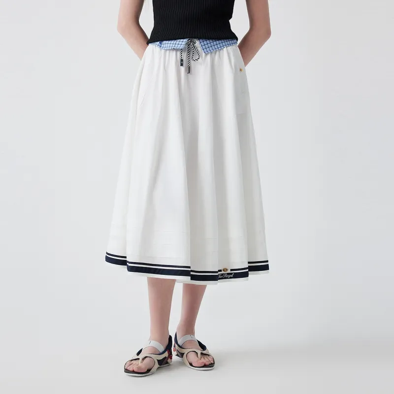 Teenie Weenie Casual Long Skirt Women's White-4