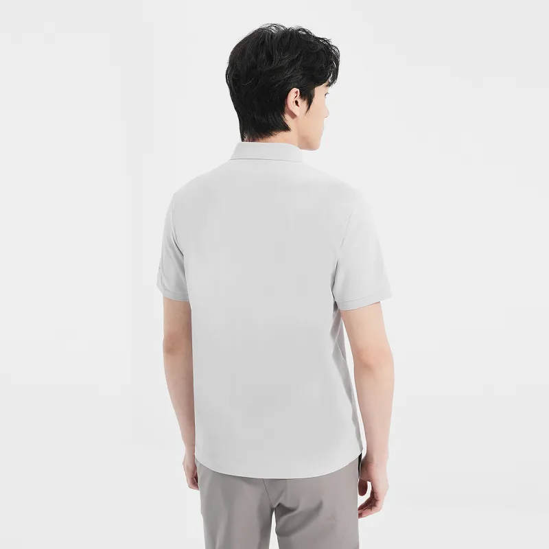 LESS IS MORE Polo Shirt Men's Light Gray-5