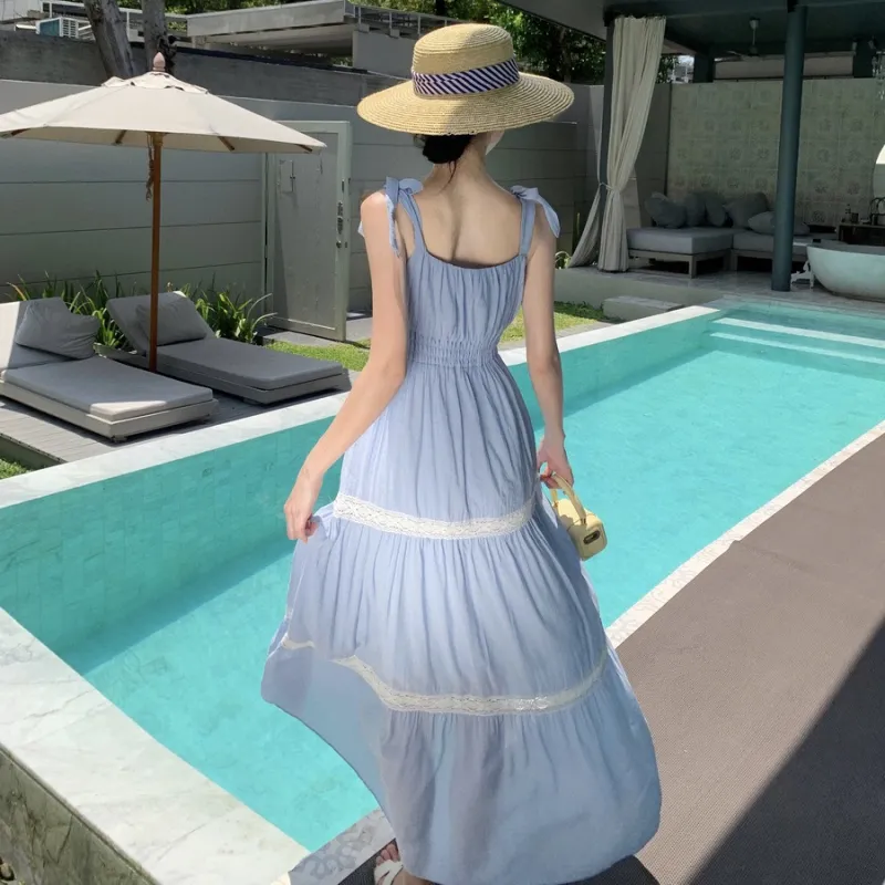 BEAUTIFUL CONFESSION Slip Dress Women's Blue-2