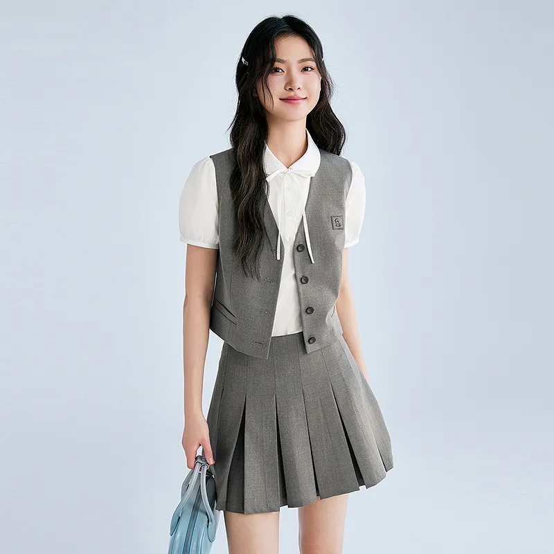 LEDIN Vests Women's Tin Gray-4