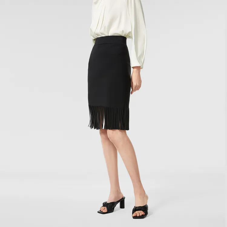 OVV SS23 Knit Long Skirt Women's Black-1