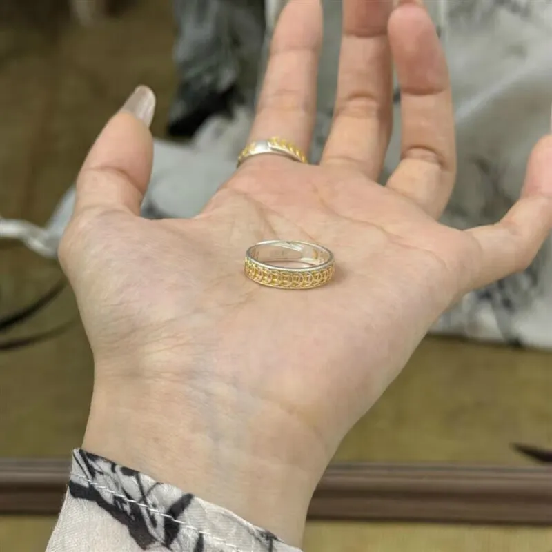 FUYUFU Sterling Silver 999 Fine Silver Rings Unisex-1