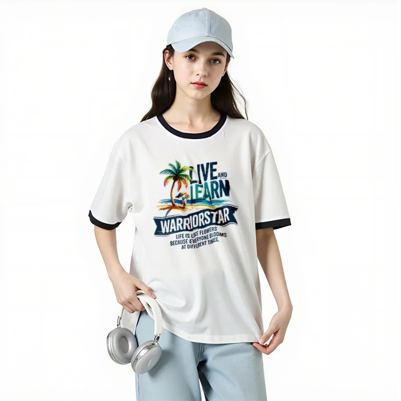 FAIRWHALE Drop Shoulder Sleeve T Shirt Women's-3