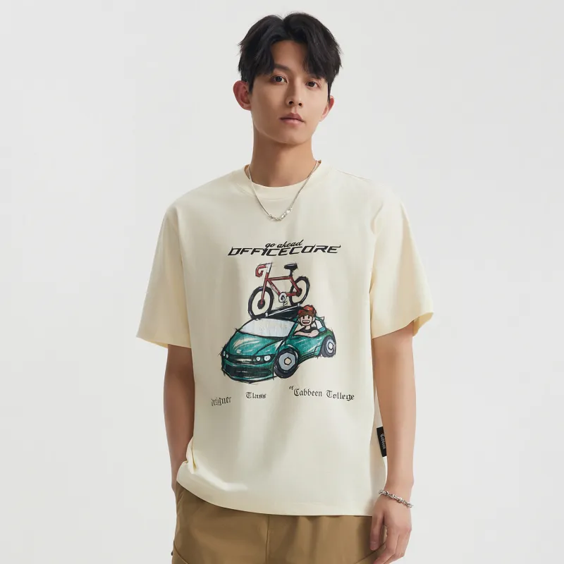 Cabbeen T Shirt Men's Apricot 15-2