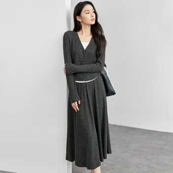 SENTUBILA Skirt Set Women's Dark Gray