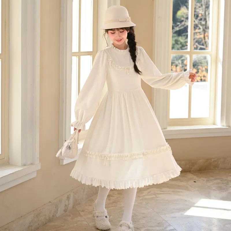 SNBL Long Sleeved Dresses Women's White-3