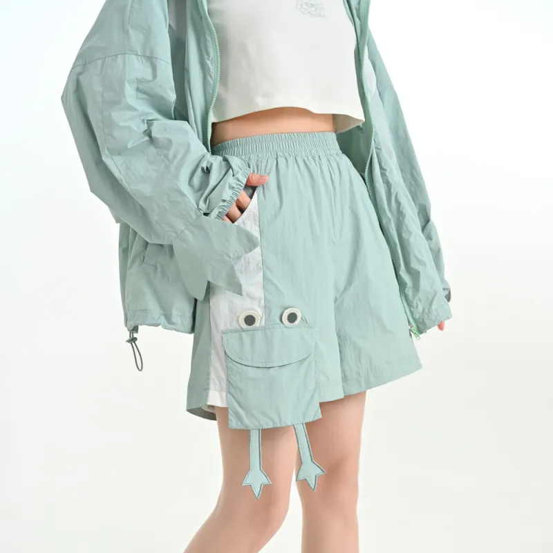SNBL Denim Shorts Women's Green-2