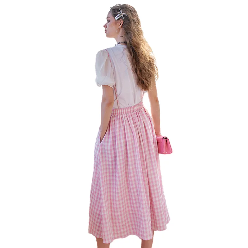 ELF SACK Two Piece Skirt Sets Women's Naughty Pink-1
