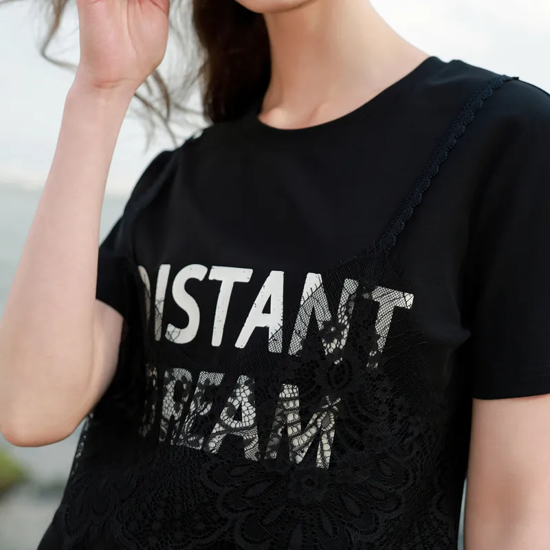 3COLOUR T Shirts Women's Classic Black-4