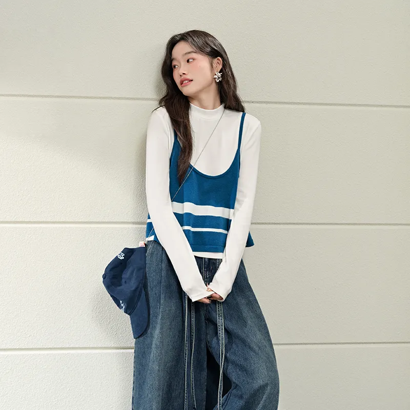 KUOSE Casual Suits Women's Blue-6