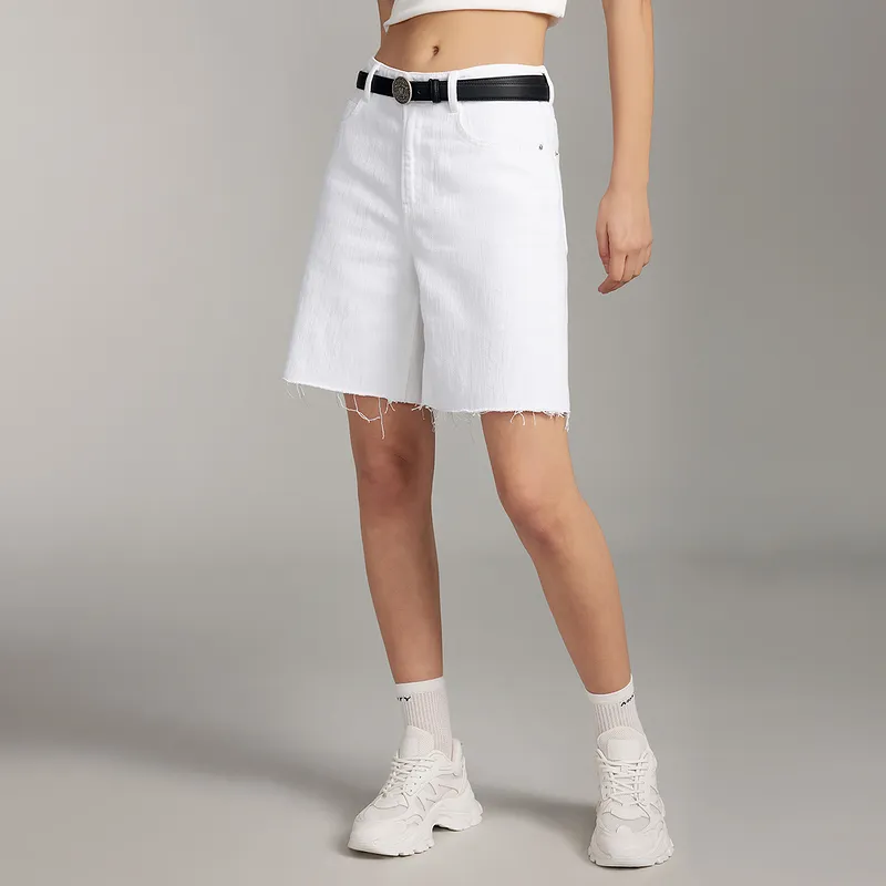 Miss Sixty Denim Shorts Women's White-3