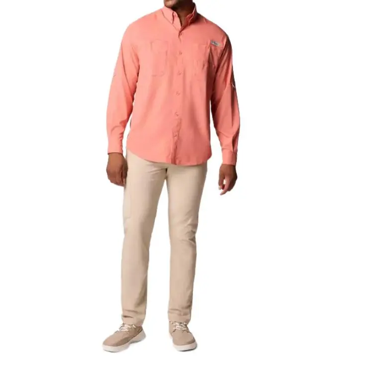 Columbia PFG Tamiami Shirt Men's Peach Pink-3