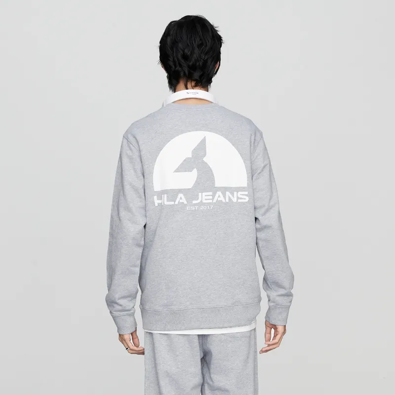 HLA JEANS Sweatshirts Unisex Light Gray 66-2