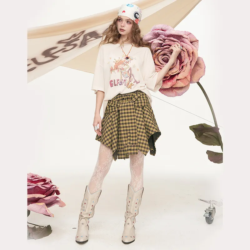 ELF SACK Casual Short Skirts Women's-8