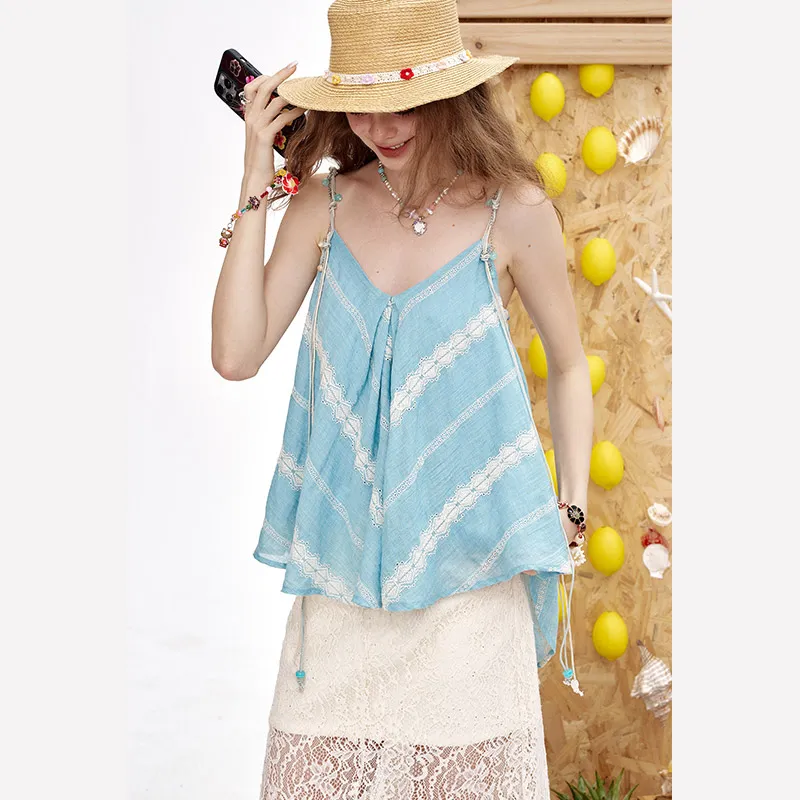 ELF SACK Camisoles Women's Refreshing Blue-5