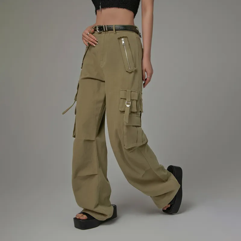CHUU Casual Pants Women's Army Green-2