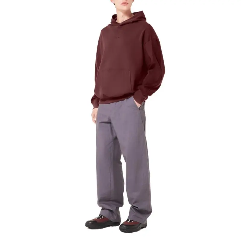 Oakley Dual French Terry Hoodie Sweatshirt Men's Burgundy-5