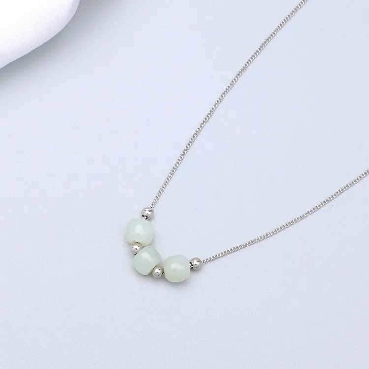 Royal Heaven's Choice Hetian Jade Necklaces Pale Greenish White Jade Unisex-3