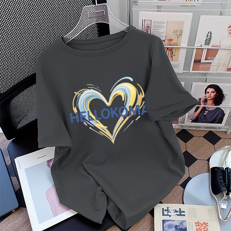 FAIRWHALE Drop Shoulder Sleeve T Shirt Women's-14
