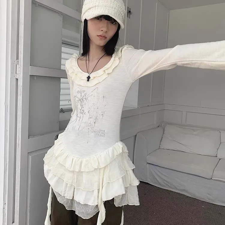 QYPRF Long Sleeved Dress Women's-6