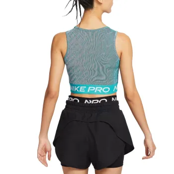 Nike Dri Fit Dri FIT Pro Sport Vests Women's Cactus Green/Smoke Blue/White