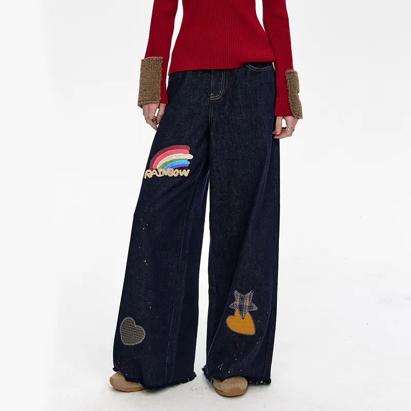 ELF SACK Jeans Women's Rainbow Denim Blue-4