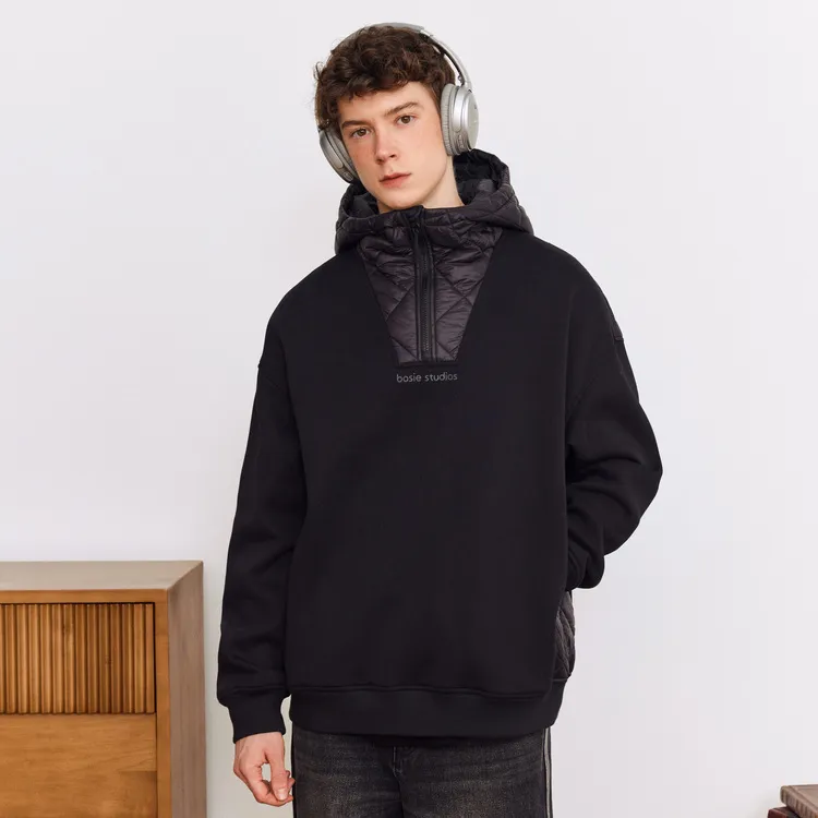 Bosieagender Sweatshirts Men Black-4