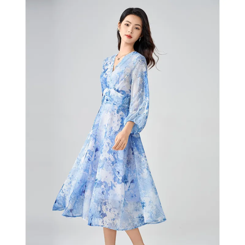 Love Elaine Long Sleeved Dress Women's Morning Dusk Blue-3