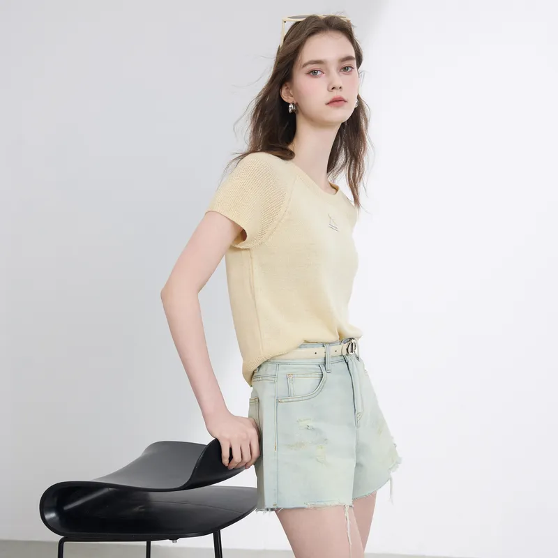 3COLOUR Denim Shorts Women's Glacier Blue-3