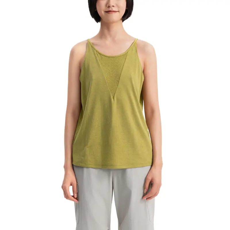 DECATHLON NH500 Tank Top Women's Gold Green-5