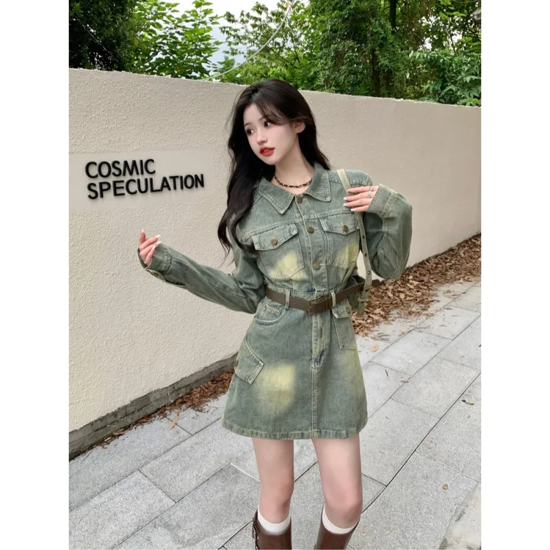 XIANSINIAO Long Sleeved Dress Women's-1
