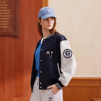 Teenie Weenie Baseball Jacket Women's Navy Blue