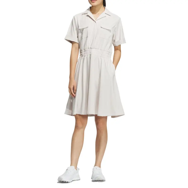 Adidas Beyond The Course Short Sleeved Dresses Women's Aluminum Oxide-1
