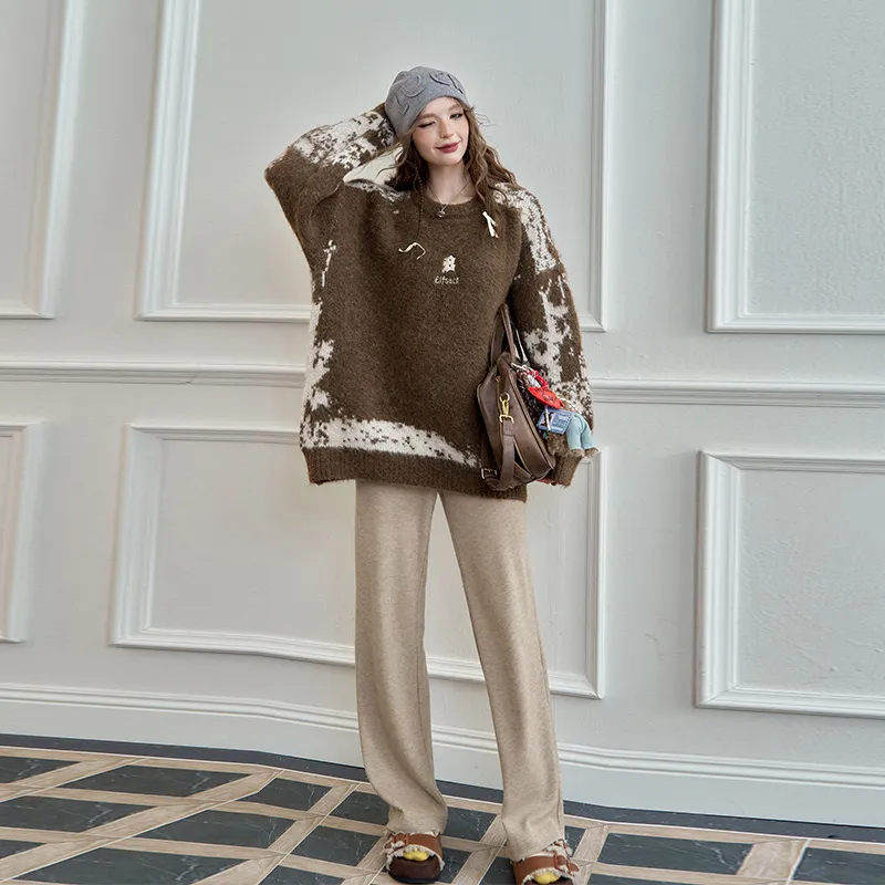 ELF SACK Soft And Fluffy Maillard Style Pullover Sweater Women's-4