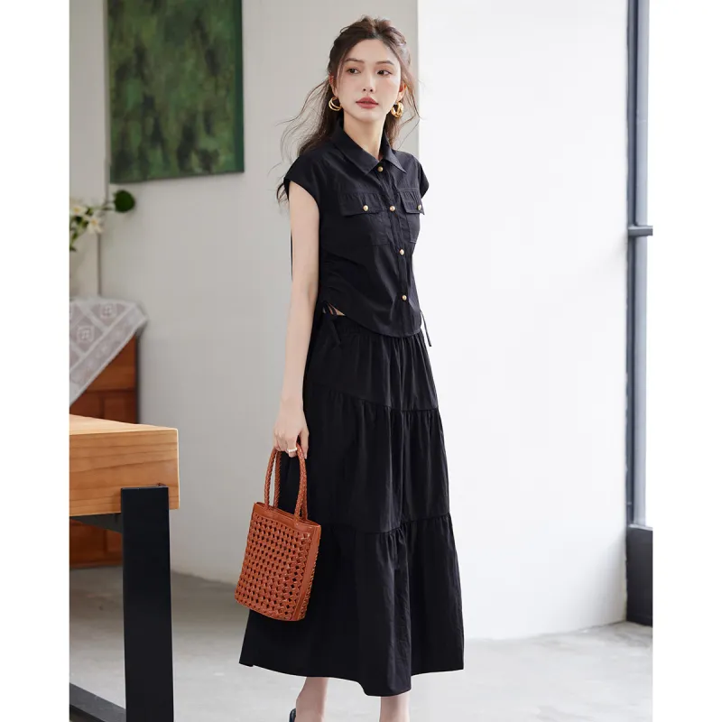 TERRE BLEUE Two Piece Skirt Sets Women's-0