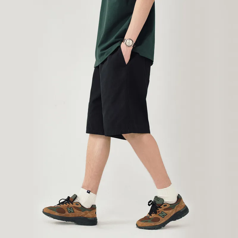 714STREET 100% Cotton Plaid Shorts Unisex Black Gray-4