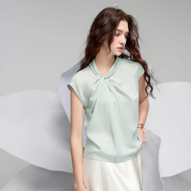 3COLOUR Chiffon Shirt Women's Mint Green-3