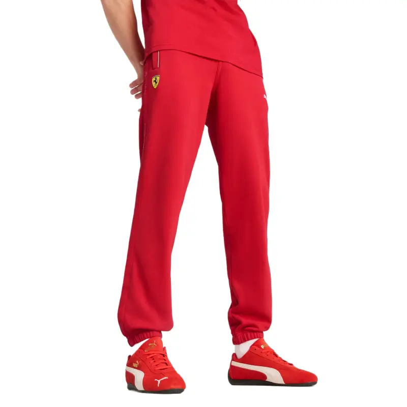 PUMA Scuderia Ferrari Knitted Sweatpants Men's Red-2