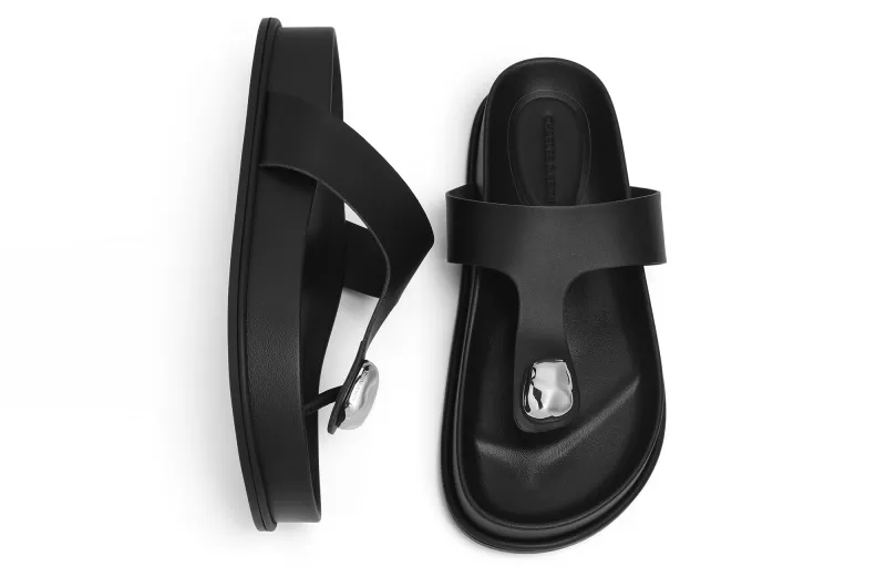 CHARLES&KEITH Composite Sole Flip Flops 2cm Women's-5