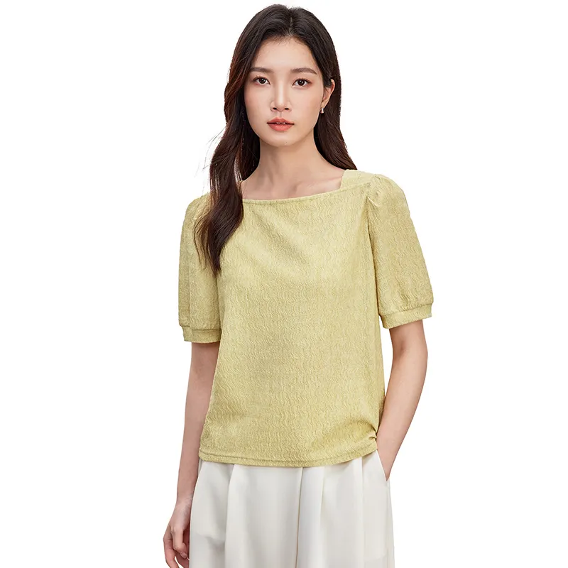 SENTUBILA Puff Sleeve T Shirt Women's-31