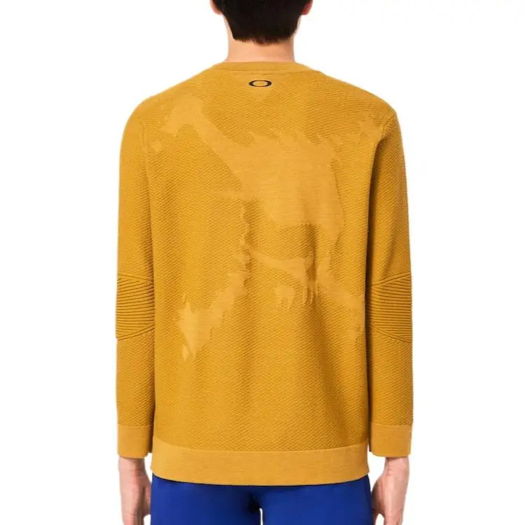 Oakley Skull Surface Sweater Crew Sweater Men's Ginger Yellow-4