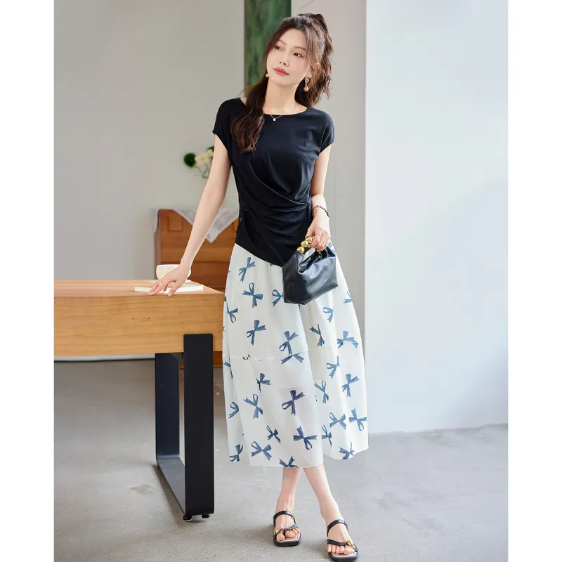TERRE BLEUE Two Piece Skirt Sets Women's-3