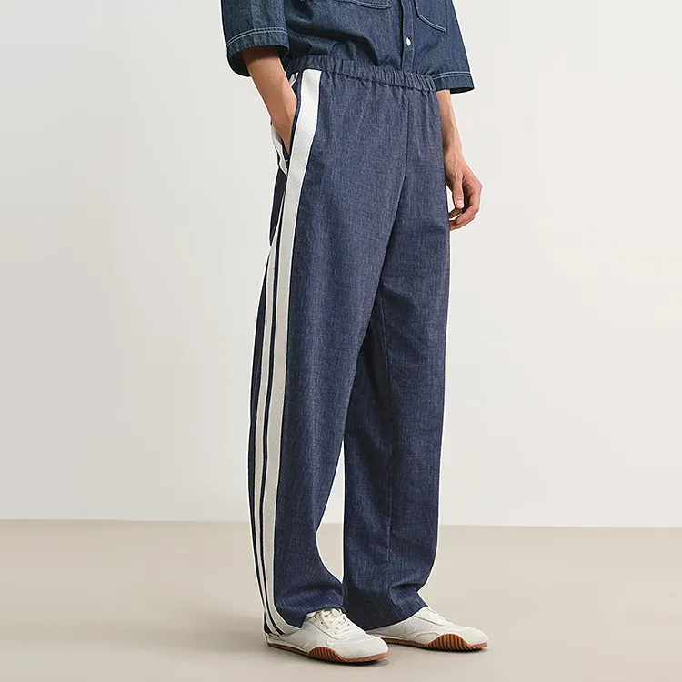 CROQUIS Casual Pants Men 410 Dark Navy Blue-4