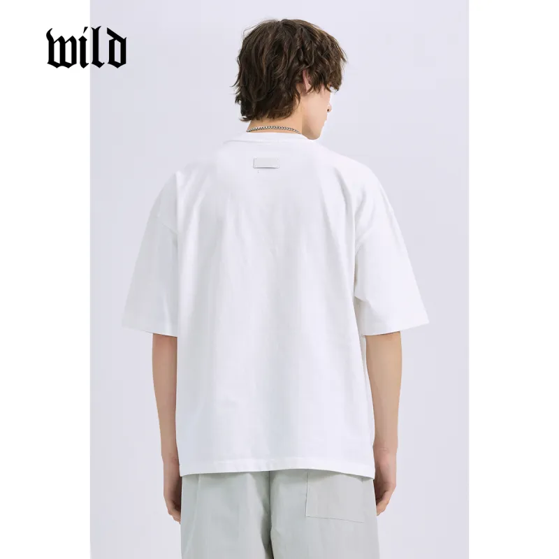 WILD LEADER T Shirts Men Minimalist White[TW5118171]-2